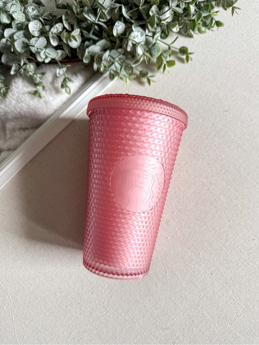 Starbucks Studded Tumbler Pink Reusable Cup Matte Textured